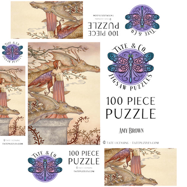 The Company Of Dragons Fairy - Amy Brown 100 Jigsaw Puzzle box 3D Modell