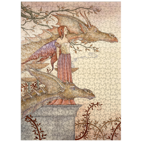 puzzleplate The Company Of Dragons Fairy - Amy Brown 500 Jigsaw Puzzle
