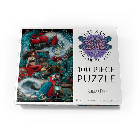 Pirate Cove Parrot and Mermaid - Sheena Pike 100 Jigsaw Puzzle box view3