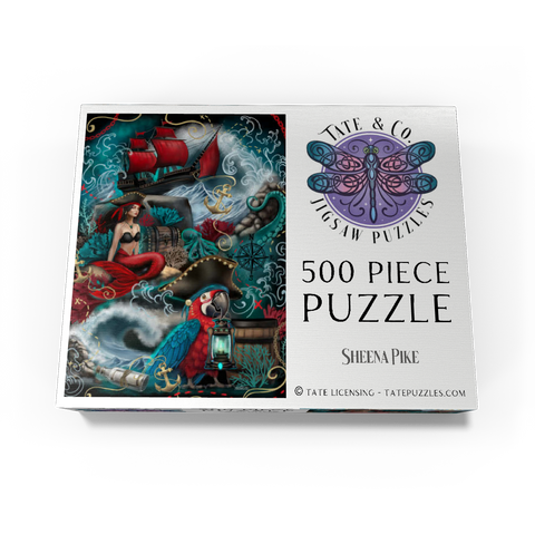 Pirate Cove Parrot and Mermaid - Sheena Pike 500 Jigsaw Puzzle box view3