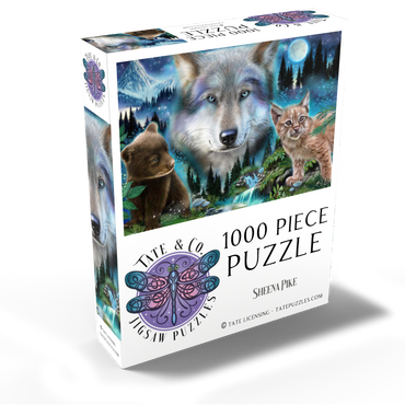 Magic Wolf and Friends Lynx and Bear - Sheena Pike 1000 Jigsaw Puzzle box view2