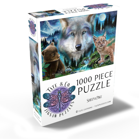 Magic Wolf and Friends Lynx and Bear - Sheena Pike 1000 Jigsaw Puzzle box view2