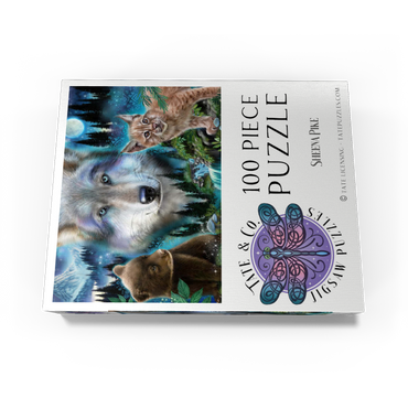 Magic Wolf and Friends Lynx and Bear - Sheena Pike 100 Jigsaw Puzzle box view3