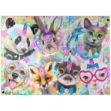 puzzleplate Rainbow Cuties Baby Animals - Sheena Pike 1000 Jigsaw Puzzle