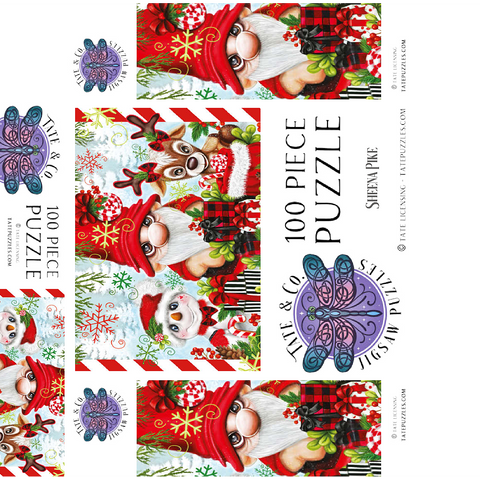 Christmas Gnome and Friends - Sheena Pike 100 Jigsaw Puzzle box 3D Modell