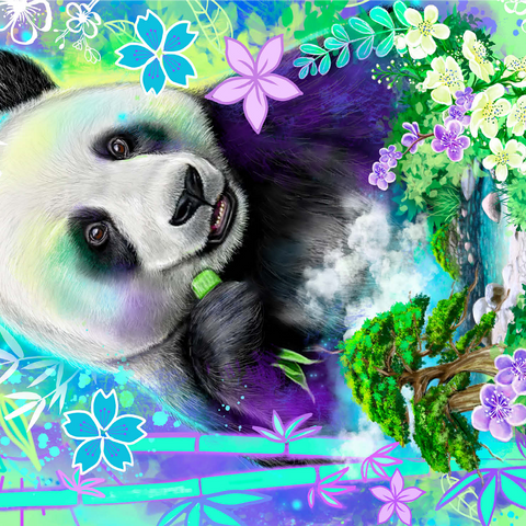 Panda Bear Animal Spirit - Sheena Pike 1000 Jigsaw Puzzle 3D Modell