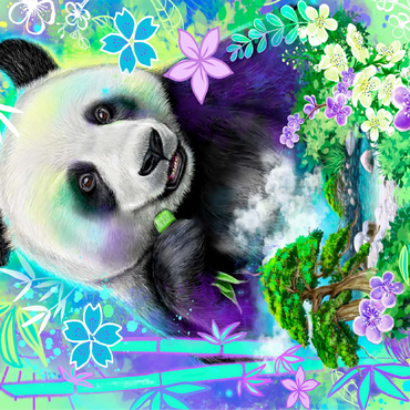 Panda Bear Animal Spirit - Sheena Pike 100 Jigsaw Puzzle 3D Modell
