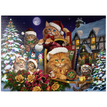 puzzleplate Christmas Cats - Brigid Ashwood 1000 Jigsaw Puzzle