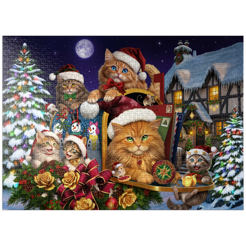puzzleplate Christmas Cats - Brigid Ashwood 1000 Jigsaw Puzzle