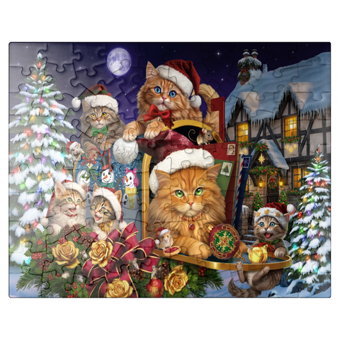 puzzleplate Christmas Cats - Brigid Ashwood 100 Jigsaw Puzzle