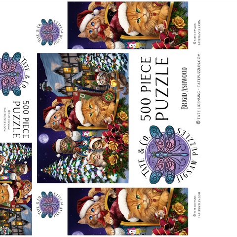 Christmas Cats - Brigid Ashwood 500 Jigsaw Puzzle box 3D Modell
