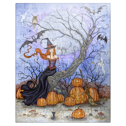 puzzleplate The Halloween Tree witch - Amy Brown 100 Jigsaw Puzzle