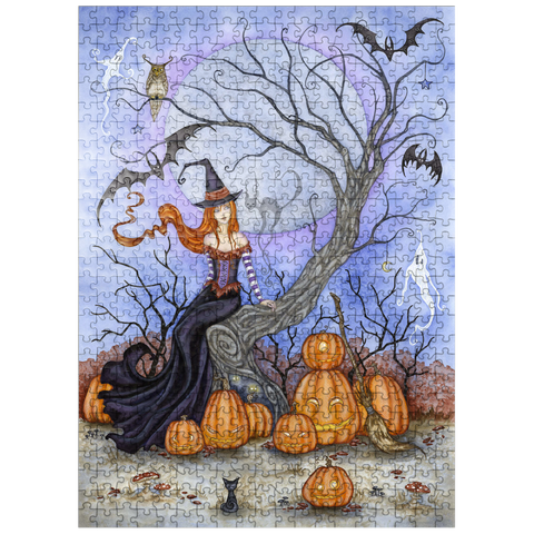 puzzleplate The Halloween Tree witch - Amy Brown 500 Jigsaw Puzzle