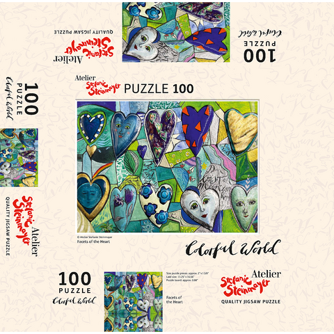 Facets of the Heart 100 Jigsaw Puzzle box 3D Modell