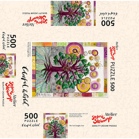 The Fair Gingko Tree 500 Jigsaw Puzzle box 3D Modell