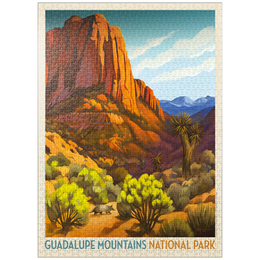 puzzleplate Guadalupe Mountains National Park: Armadillo Crossing 1000 Jigsaw Puzzle