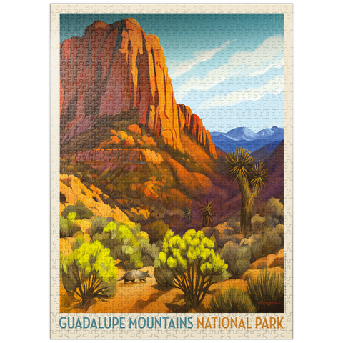 puzzleplate Guadalupe Mountains National Park: Armadillo Crossing 1000 Jigsaw Puzzle