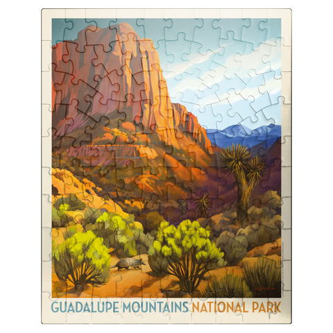 puzzleplate Guadalupe Mountains National Park: Armadillo Crossing 100 Jigsaw Puzzle