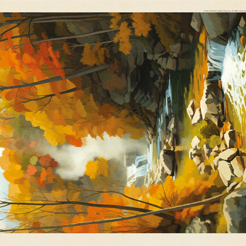 Hot Springs National Park: Autumn Steam 1000 Jigsaw Puzzle 3D Modell