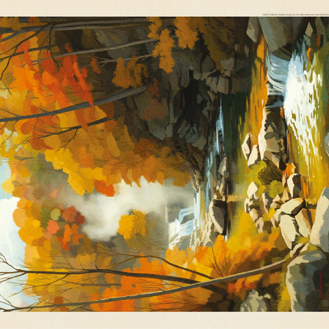 Hot Springs National Park: Autumn Steam 100 Jigsaw Puzzle 3D Modell