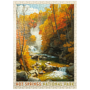puzzleplate Hot Springs National Park: Autumn Steam 500 Jigsaw Puzzle