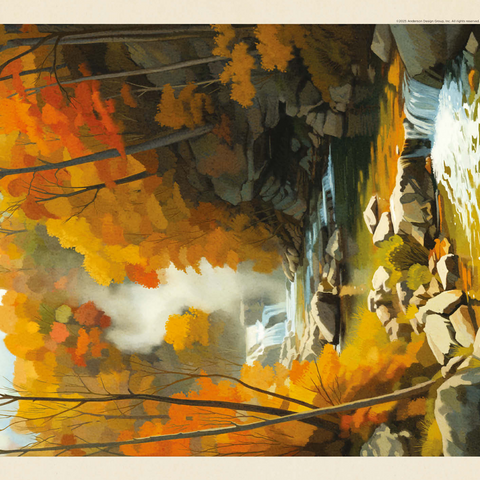 Hot Springs National Park: Autumn Steam 500 Jigsaw Puzzle 3D Modell