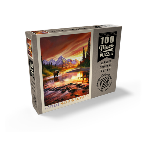 Katmai National Park: Evening Glow 100 Jigsaw Puzzle box view2