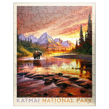 puzzleplate Katmai National Park: Evening Glow 100 Jigsaw Puzzle