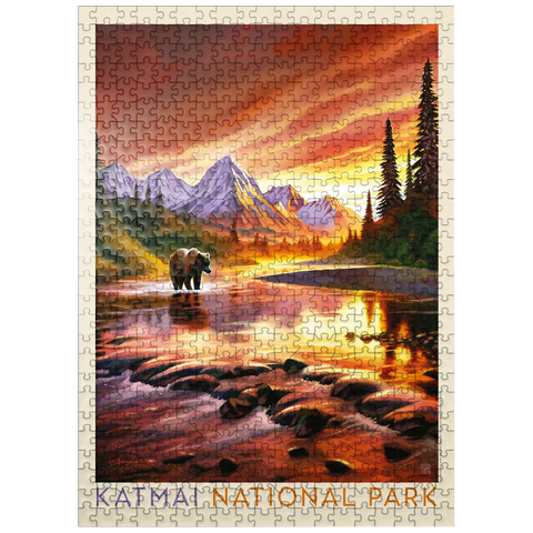 puzzleplate Katmai National Park: Evening Glow 500 Jigsaw Puzzle