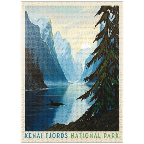puzzleplate Kenai Fjords National Park: Orca 1000 Jigsaw Puzzle