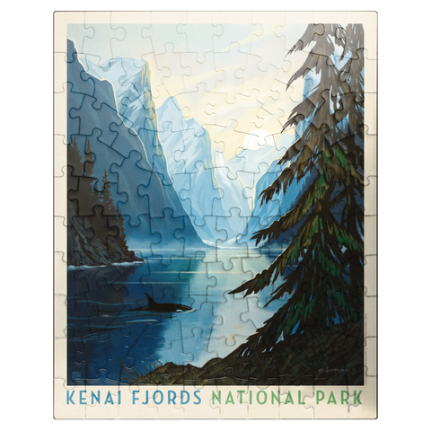 puzzleplate Kenai Fjords National Park: Orca 100 Jigsaw Puzzle