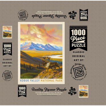 Kobuk Valley National Park: Caribou Country 1000 Jigsaw Puzzle box 3D Modell