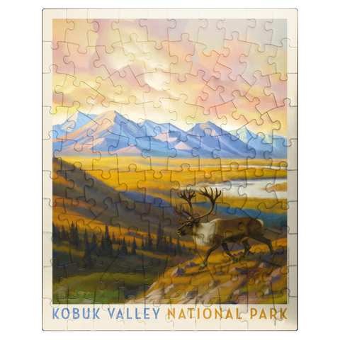 puzzleplate Kobuk Valley National Park: Caribou Country 100 Jigsaw Puzzle