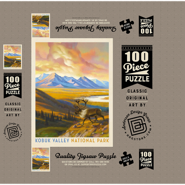 Kobuk Valley National Park: Caribou Country 100 Jigsaw Puzzle box 3D Modell