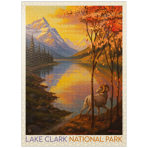 puzzleplate Lake Clark National Park: Autumn Glow 1000 Jigsaw Puzzle
