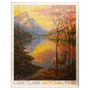 puzzleplate Lake Clark National Park: Autumn Glow 100 Jigsaw Puzzle