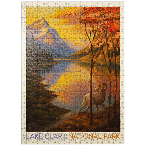 puzzleplate Lake Clark National Park: Autumn Glow 500 Jigsaw Puzzle