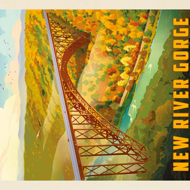 New River Gorge: Bird's Eye View 100 Jigsaw Puzzle 3D Modell