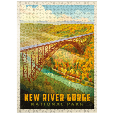 puzzleplate New River Gorge: Bird's Eye View 500 Jigsaw Puzzle