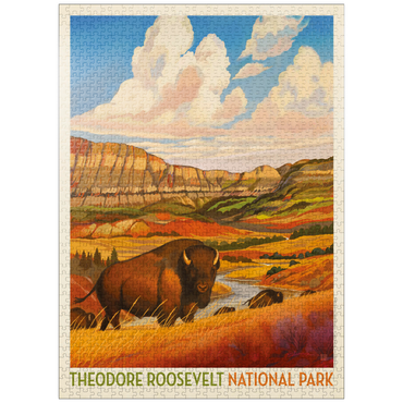 puzzleplate Theodore Roosevelt National Park: Bison Country 1000 Jigsaw Puzzle