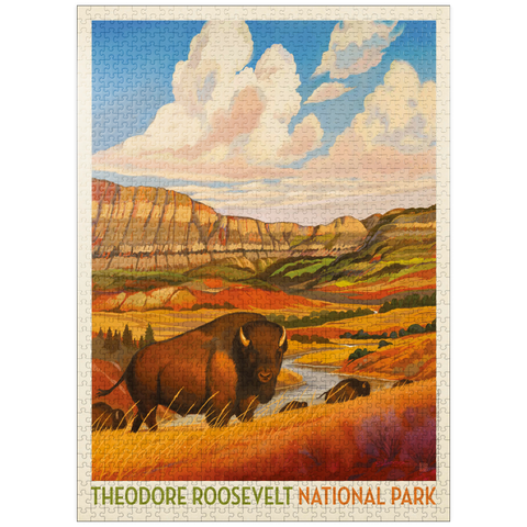 puzzleplate Theodore Roosevelt National Park: Bison Country 1000 Jigsaw Puzzle