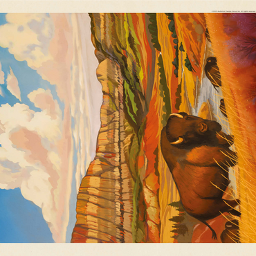 Theodore Roosevelt National Park: Bison Country 1000 Jigsaw Puzzle 3D Modell