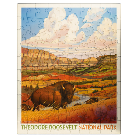 puzzleplate Theodore Roosevelt National Park: Bison Country 100 Jigsaw Puzzle