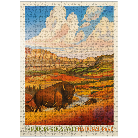 puzzleplate Theodore Roosevelt National Park: Bison Country 500 Jigsaw Puzzle