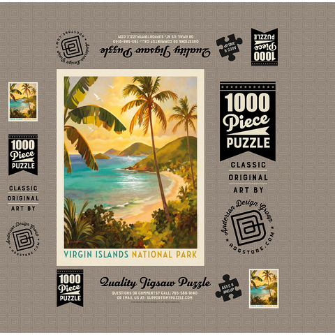Virgin Islands National Park: Shimmering Shoreline 1000 Jigsaw Puzzle box 3D Modell