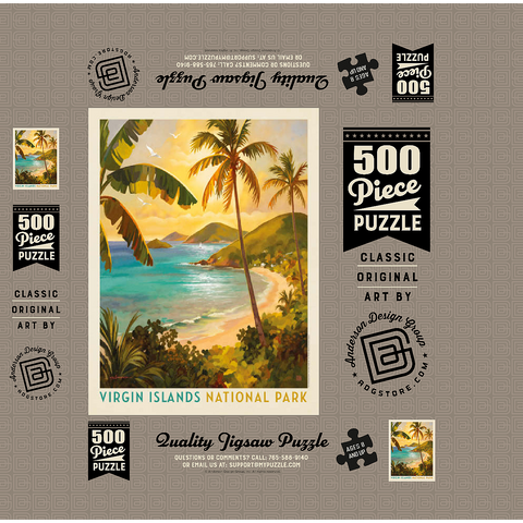 Virgin Islands National Park: Shimmering Shoreline 500 Jigsaw Puzzle box 3D Modell