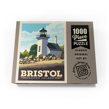 Bristol, Rhode Island: Bristol Ferry Lighthouse 1000 Jigsaw Puzzle box view3