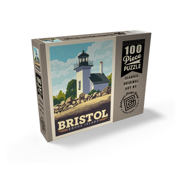 Bristol, Rhode Island: Bristol Ferry Lighthouse 100 Jigsaw Puzzle box view2