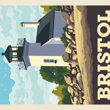 Bristol, Rhode Island: Bristol Ferry Lighthouse 100 Jigsaw Puzzle 3D Modell