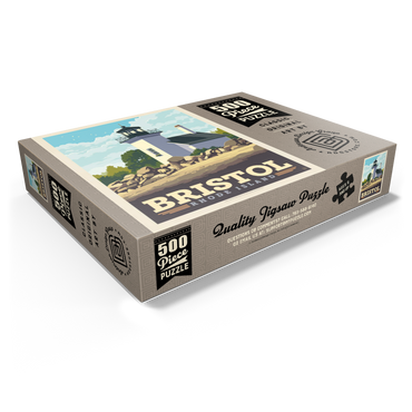 Bristol, Rhode Island: Bristol Ferry Lighthouse 500 Jigsaw Puzzle box view1